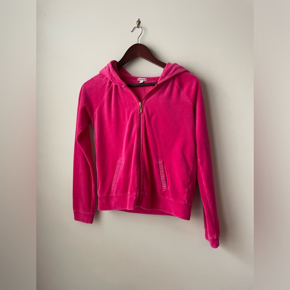 Vintage Y2K pink velour Juicy Couture track jacket XL